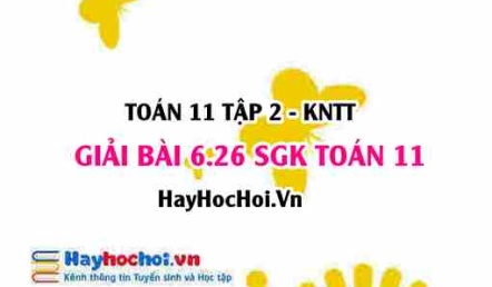 Bài 6.26 SGK Toán 11 Tập 2 Kết nối tri thức